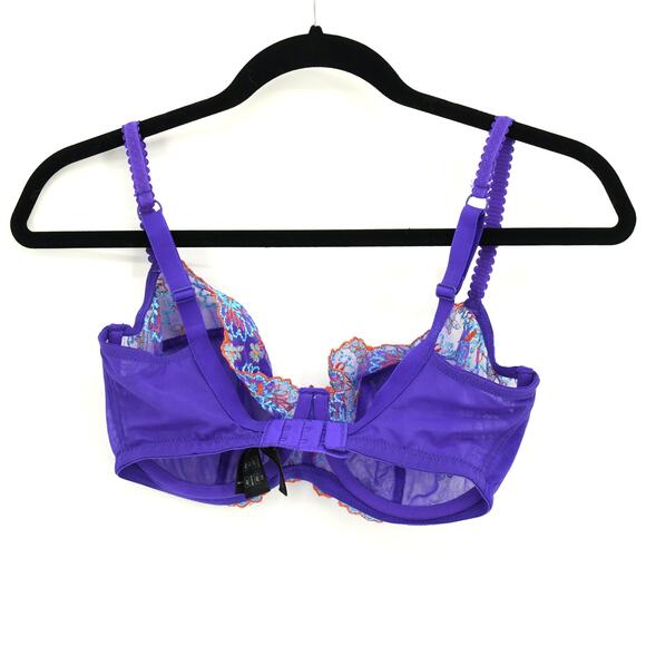 Panache Ariza Balconnet Bra Purple Blue Orange 32F - Picture 2 of 5